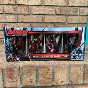 Marvel Avengers Age Of Ultron Collector Series Drinking Glasses Set of 4